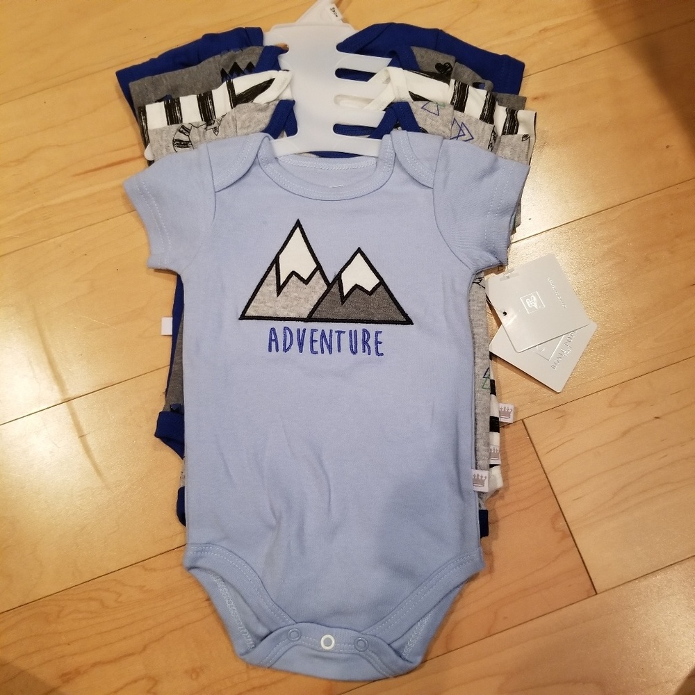 Rosie pope 5pk onesies 3-6mo nwt